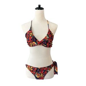Muzungu Sisters Bikini Set Tropical Flowers Mushrooms Butterflies Size M/L